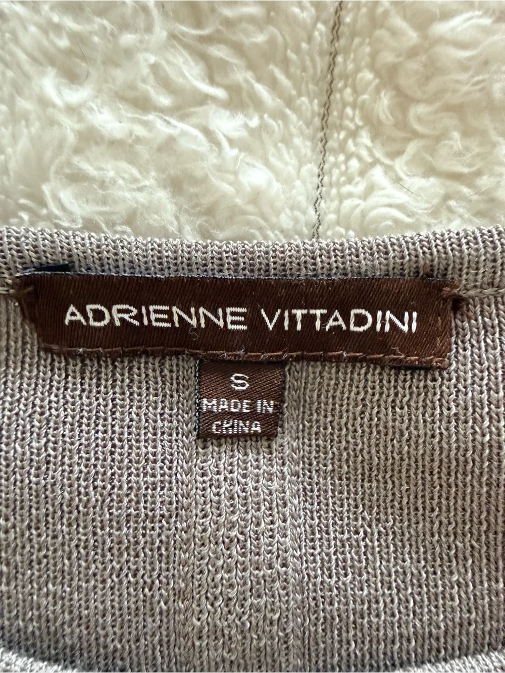Adrienne Vittadini Gray Ruffle Sleeveless Top - Picture 3 of 3